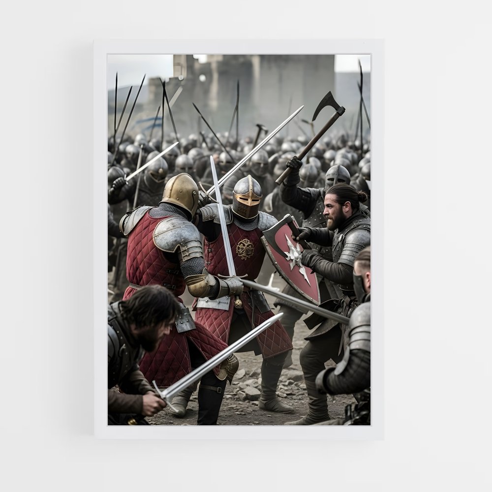 Poster La Lutte des Chevaliers – affiche Buhurt (vue 3)